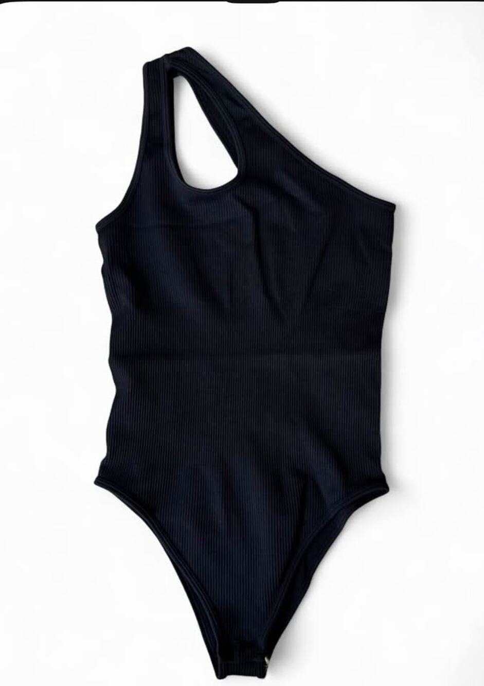 OQQ One Shoulder Ribbed Bodysuit size Medium